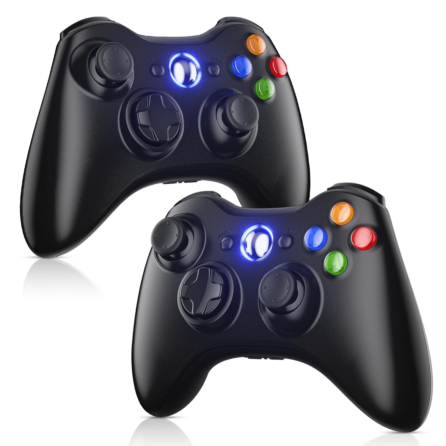 Gamrombo 2 Pack Replacement Xbox 360 Wireless Controllers Gamepad