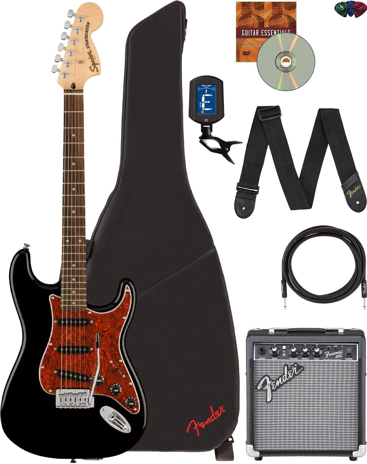 Fender Limited Edition Black Strat Bundle