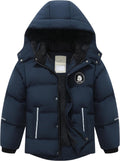 Kids Boy's Waterproof Puffer Cotton Jacket Warm Fleece Lined - Cozy