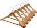 Natural Bamboo Wooden Suit Coat Hangers for Heavy Clothes