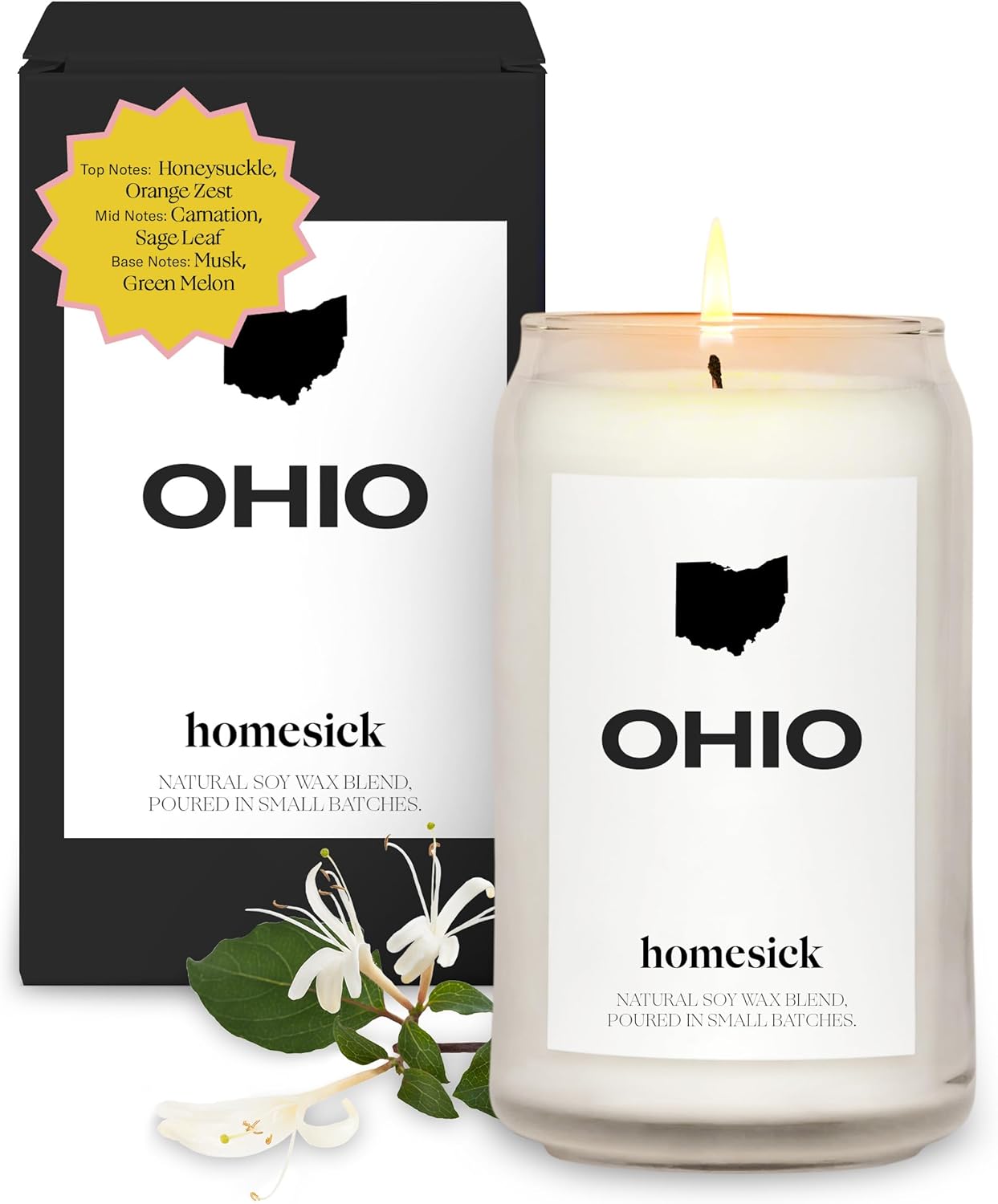 Homesick Scented Candles for Home (Ohio) - Long-Lasting Aroma