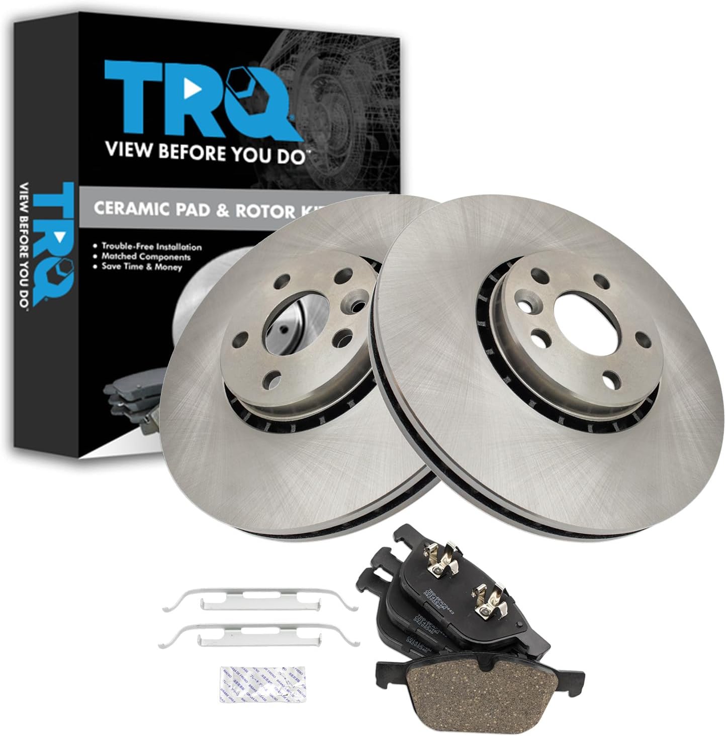 TRQ Front Brake Pad & Rotor Kit for 2010-2015 Volvo XC60