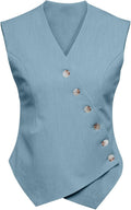 Cicy Bell Womens Waistcoat Vest Sleeveless Blazers V Neck - Versatile