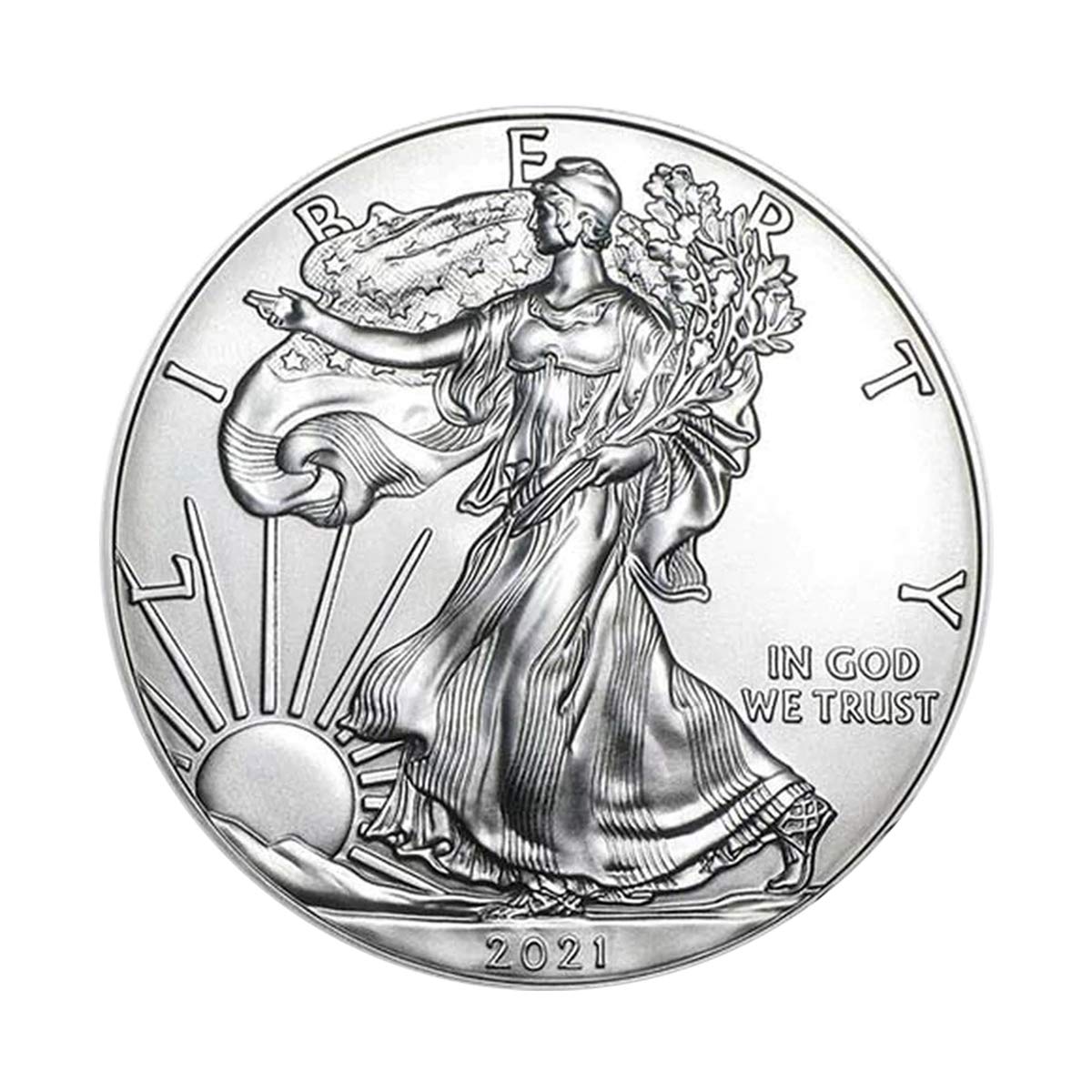2021 American Silver Eagle Uncirculated Coin with Certificate