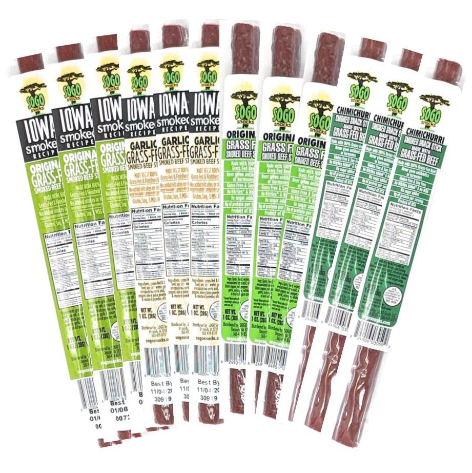 Mild Variety Beef Jerky Sticks - Healthy Keto Snack Pack