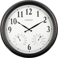 CLXEAST 16 in Indoor Outdoor Clock - Large Weatherproof Timepiece