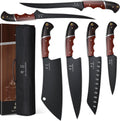Kitchen Knife Set with Bag - 6 PCS Japanese Steel Chef Set