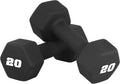 Neoprene Dumbbell Weights Pair 20 lb - Comfortable Color-Coded Grip