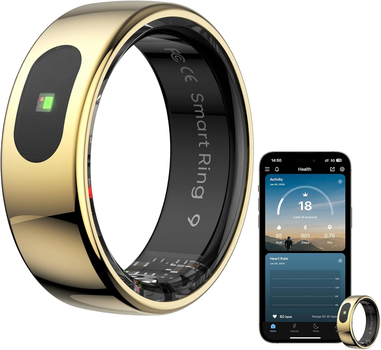 Weyrinice Smart Health Ring: Sleep & Motion Tracking