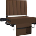 Stadium Seat for Bleachers Brown with Back Support and Cup Holder