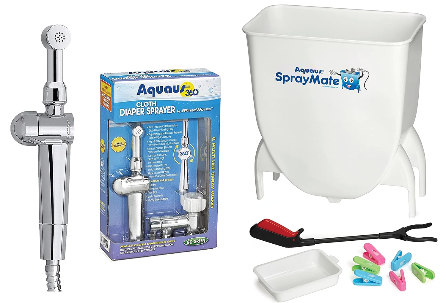 Aquaus SprayMate Diaper Sprayer Bundle for Efficient Cleaning