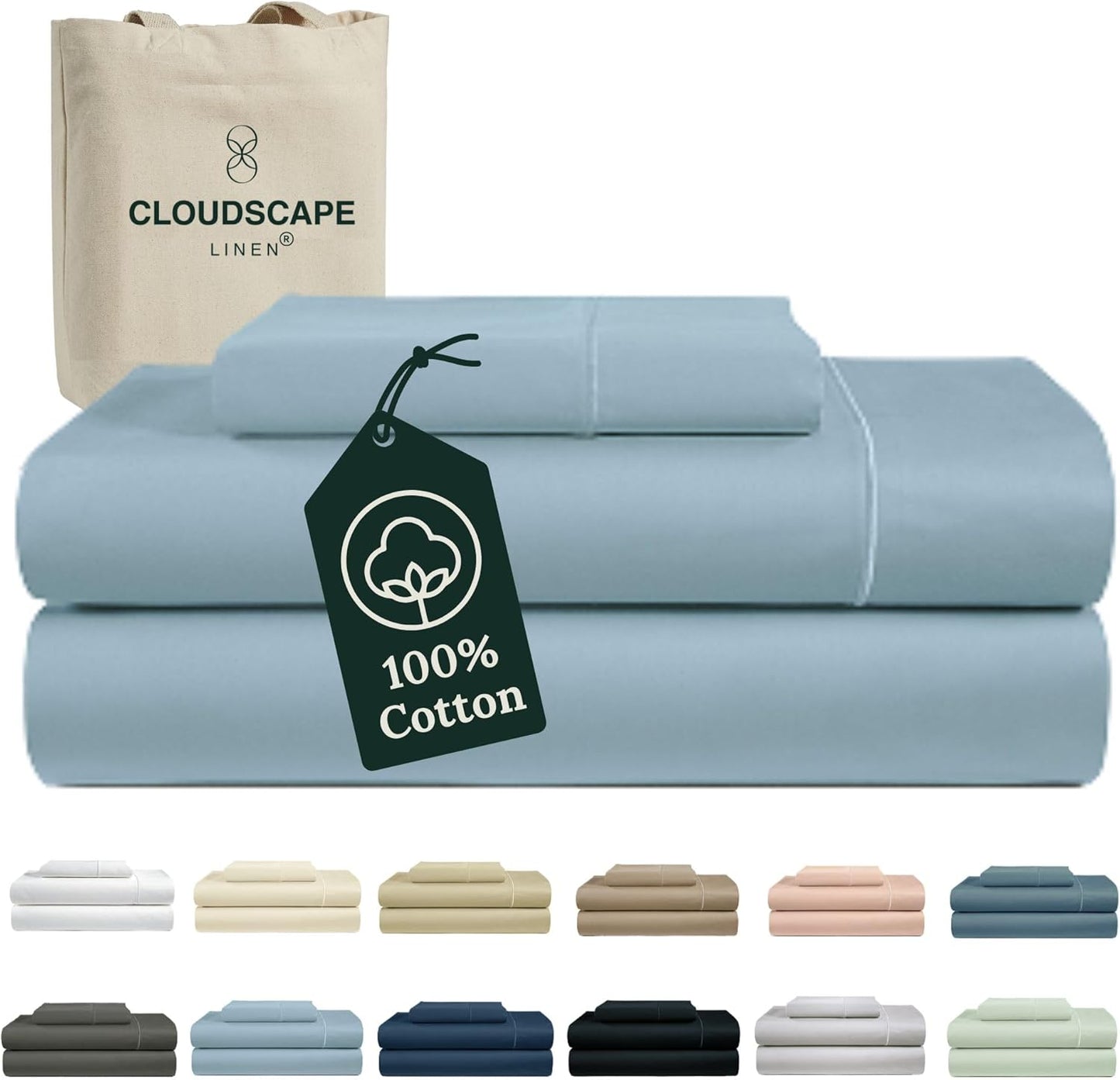 100% Egyptian Cotton Sheets Twin XL Set for Ultimate Comfort