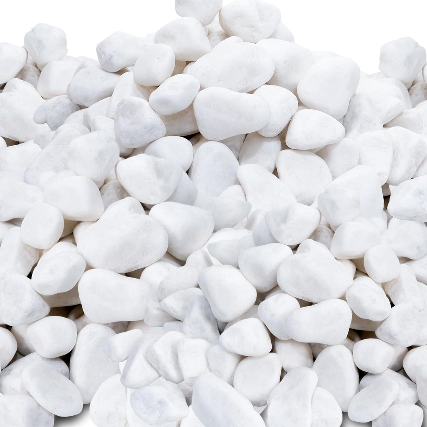 Polished White River Rocks for Plants and Garden Landscaping