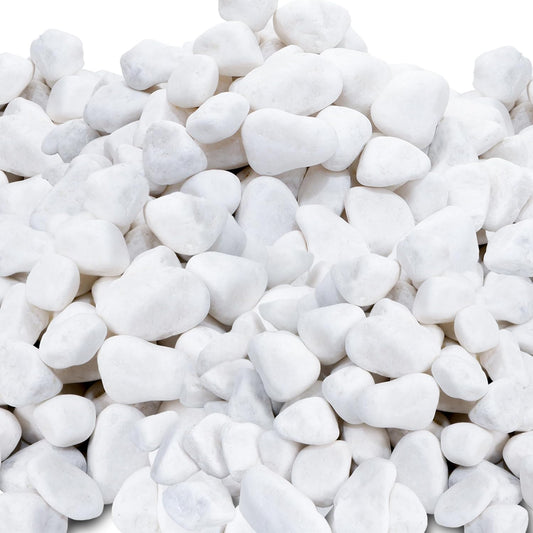 Polished White River Rocks for Plants and Garden Landscaping