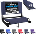 Bleacher Chair with Back and Cushion - Wide Stadium Seat for Comfort