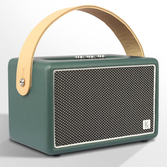Vintage Bluetooth Speaker with Heavy Bass and Long Playtime