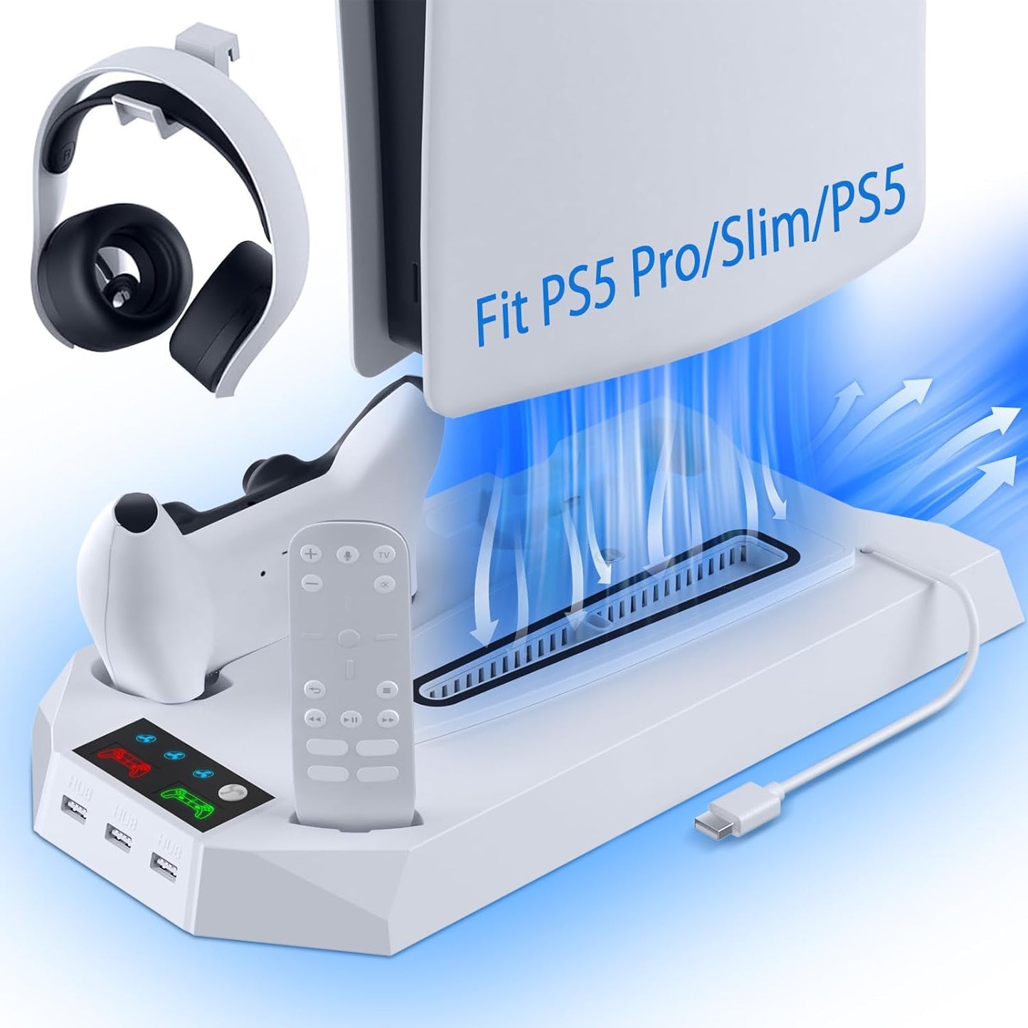 Ultimate PS5 Cooling Stand + Dual Charger