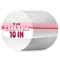 Set of 12 10 in Cardboard Cake Drums - Thick White Rounds