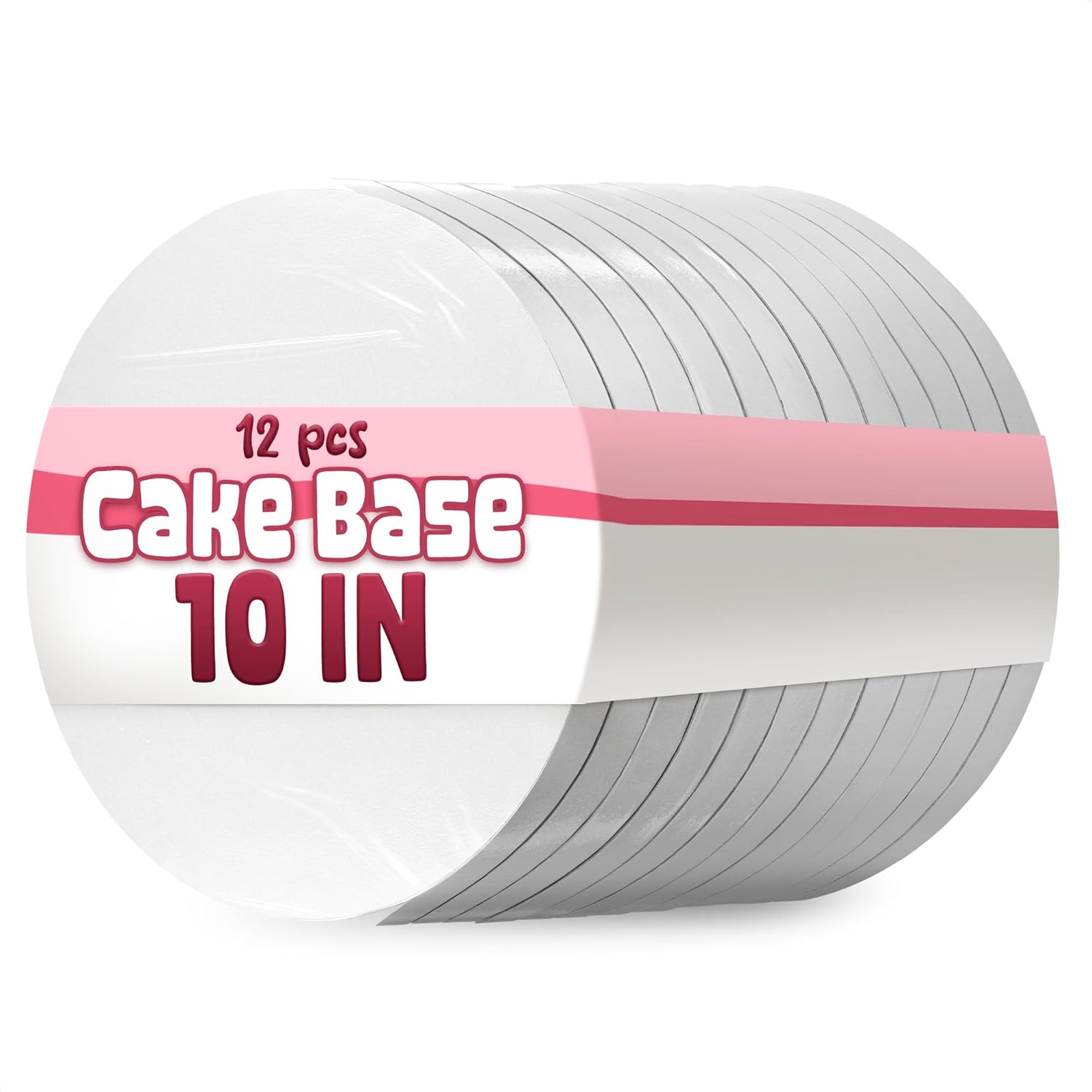 Set of 12 Cardboard Cake Drums 10 inch Round for All Occasions