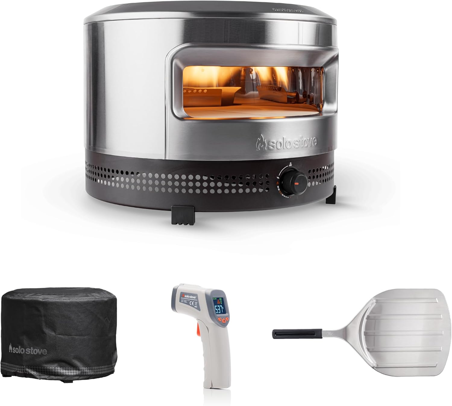 Solo Stove Pi Prime 21in Stainless Steel Outdoor Pizza Oven Bundle