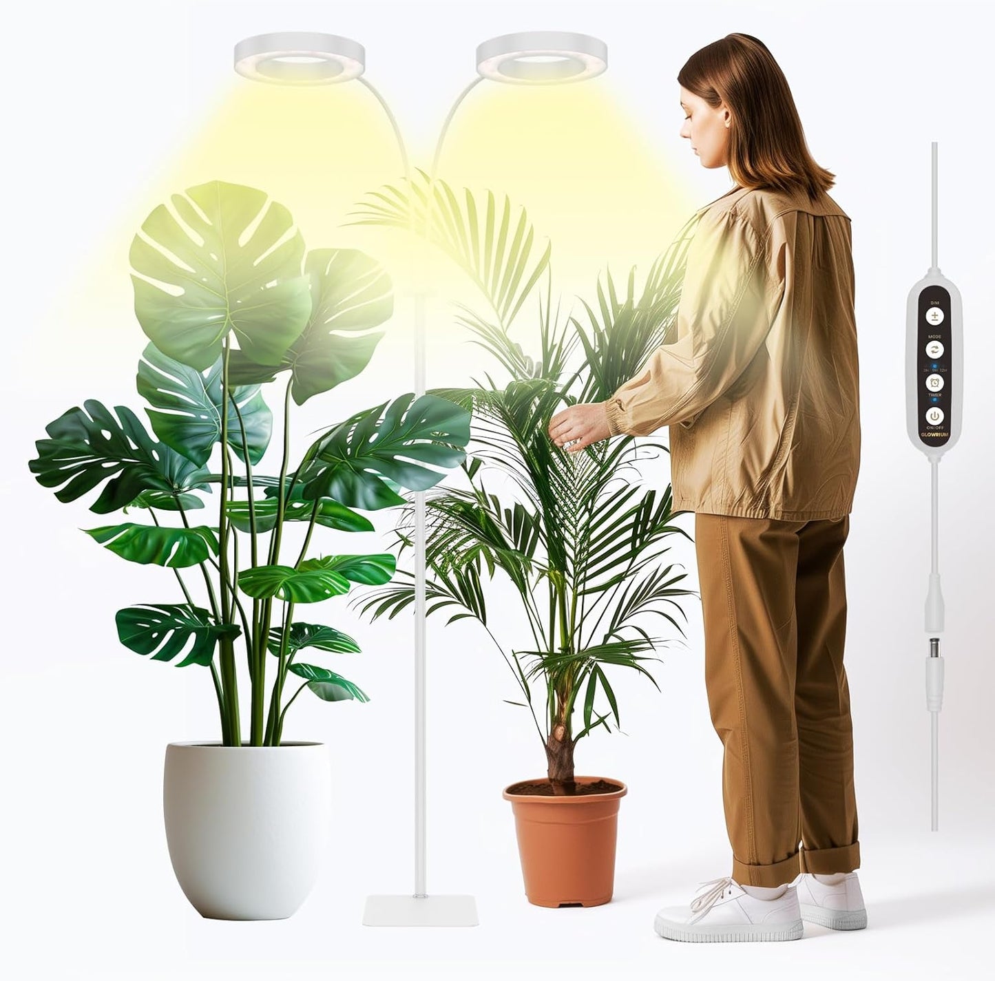 GLOWRIUM Grow Lights for Indoor Plants with Adjustable Height