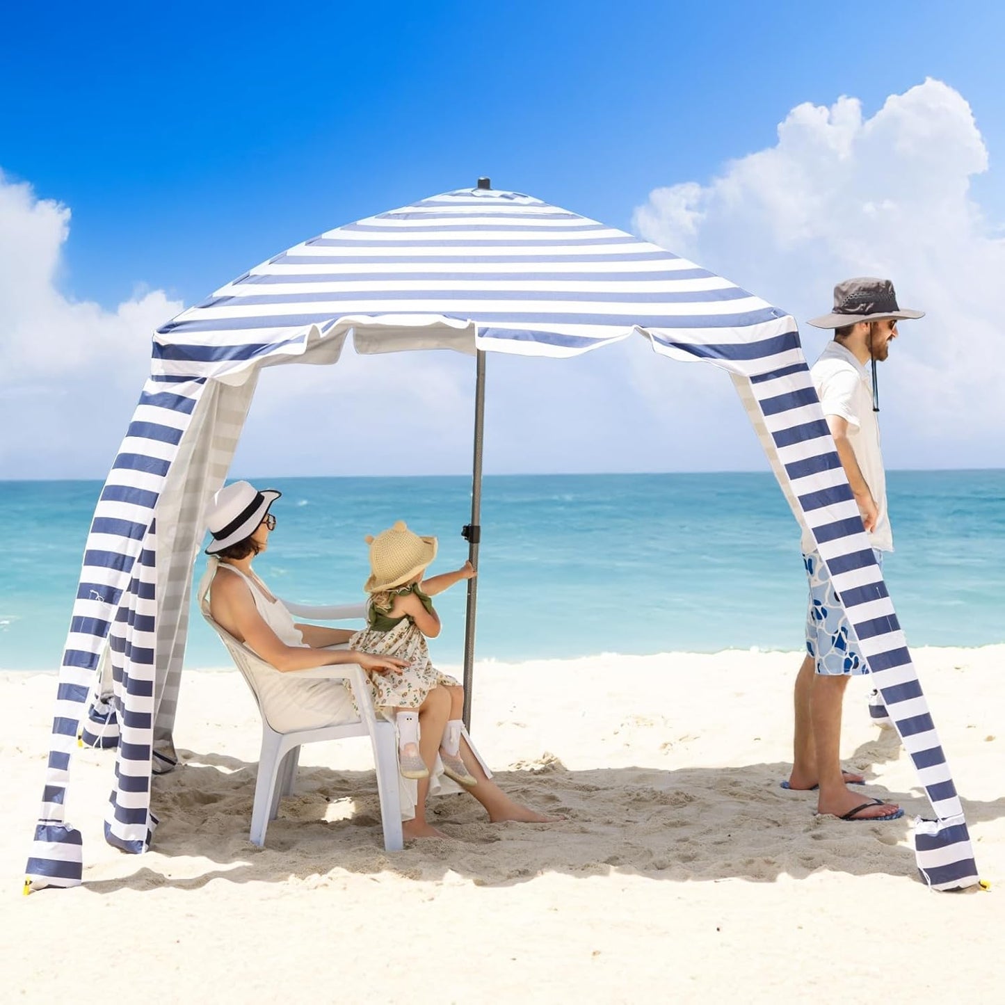 Beach Cabana with UPF 100+ Protection - Portable 6ft x 6ft Tent