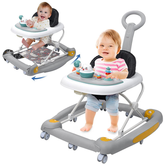 HAPYOOY 4-in-1 Baby Walker - Music, Lights, Rocker, Fun!