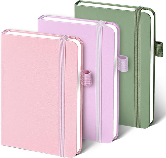 JASLEKO 3-Pack Mini Journals | 480 Lined Pages | Perfect for Work & Travel