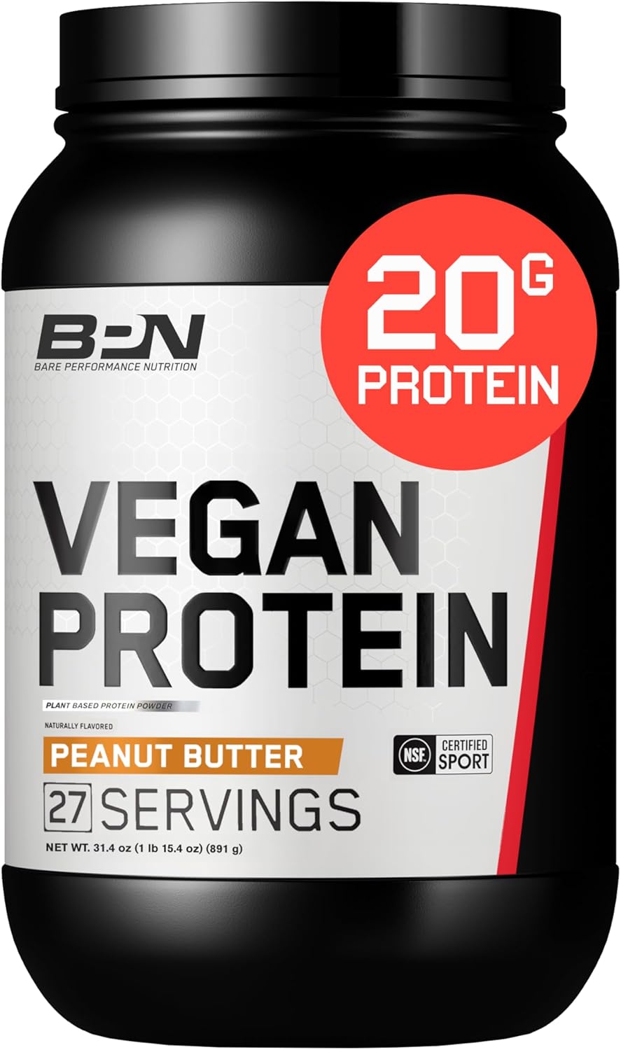 BARE PERFORMANCE NUTRITION Vegan Protein for Muscle Recovery