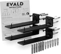 EVALD Floating Shelf Brackets Hidden Black Carbon Steel - 4 Pack
