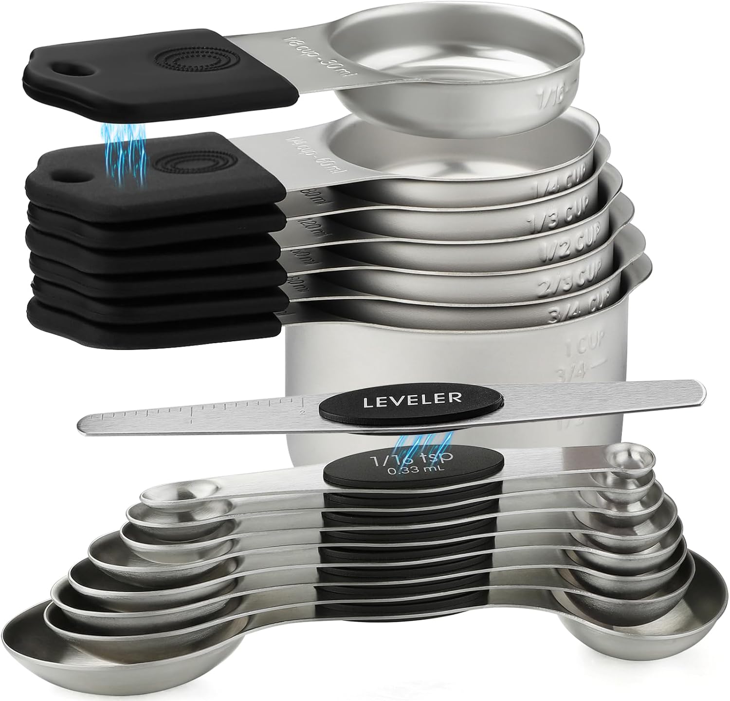 Magnetic Measuring Cups and Spoons Set for Accurate Baking
