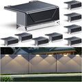 Solar Fence Lights Outdoor - 3 Mode Solar Powered Fence Lighting