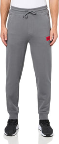 Mens Regular Fit Square Logo Jersey Joggers - Long Length Comfort