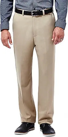 Haggar Men's Cool 18 Flat Front Pant for Ultimate Comfort