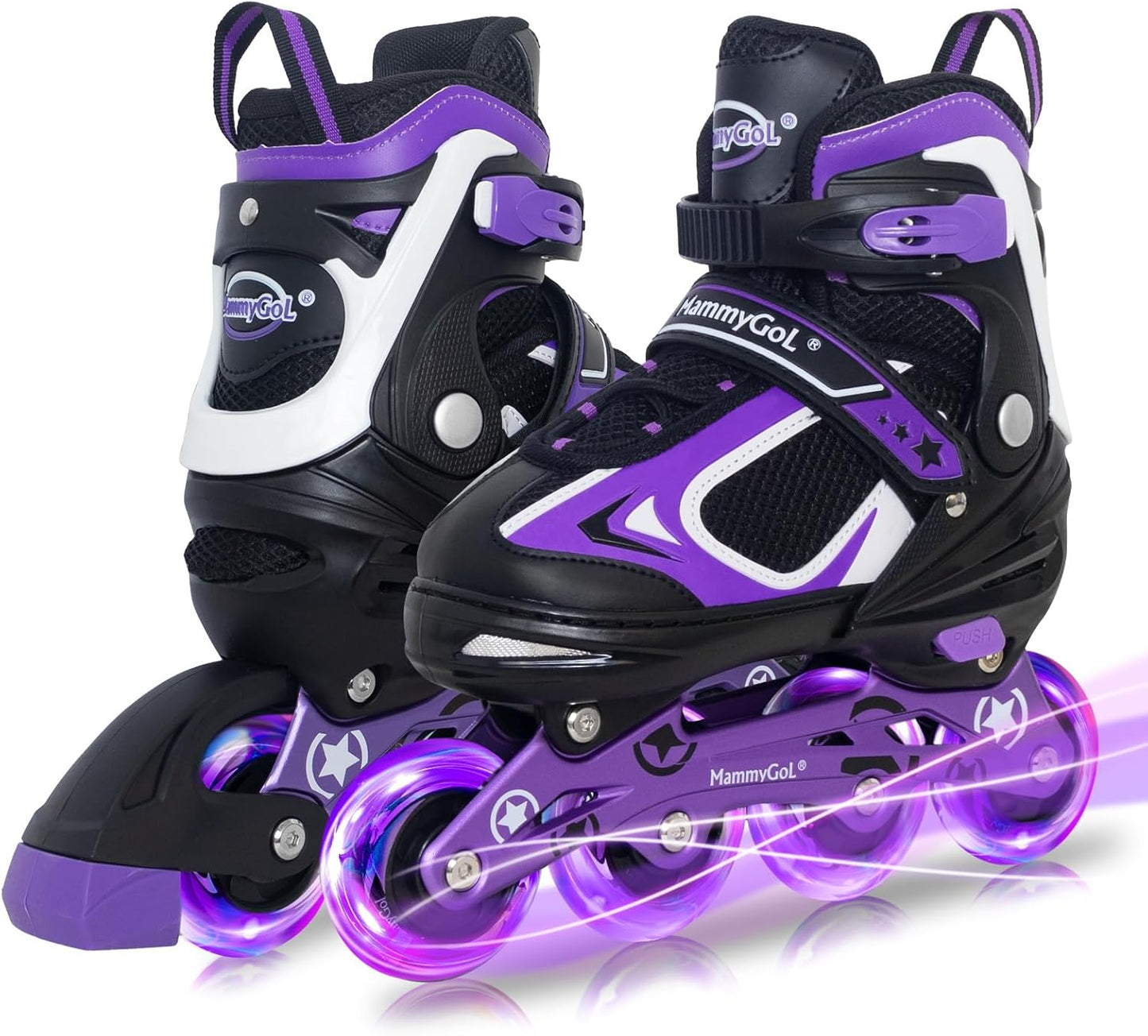 MammyGol Adjustable Inline Skates for Kids with Light Up Wheels