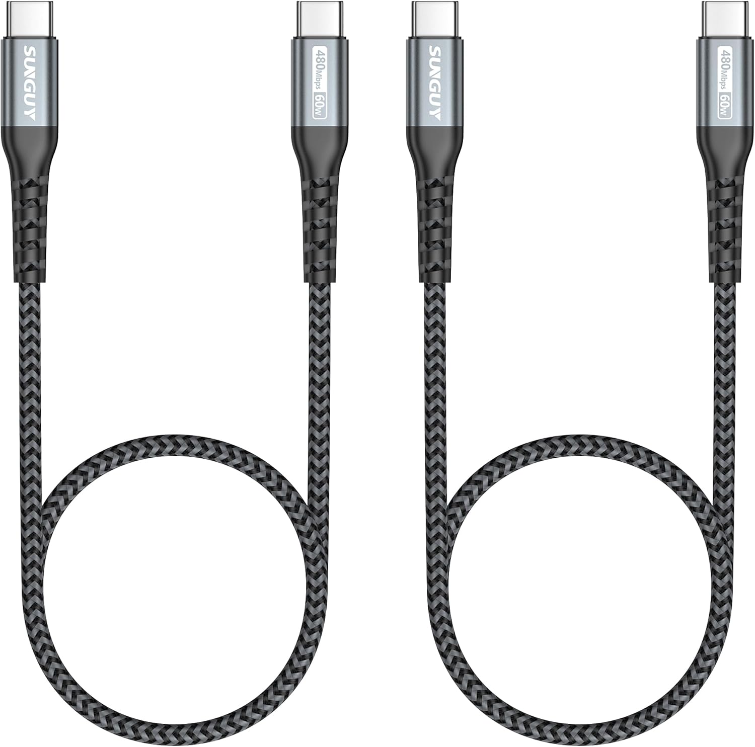 Fast Charge 60W USB C Cable [2Pack] for Samsung, MacBook, iPad