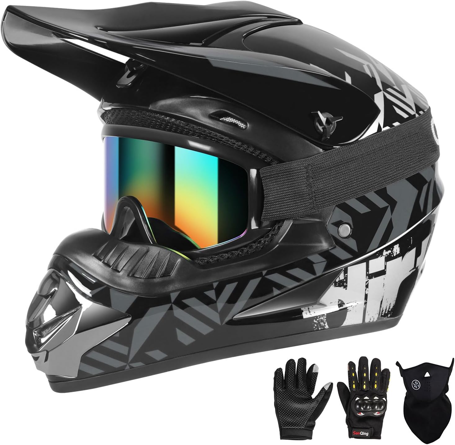 SPARK DOT Certified Youth Motocross Helmet for Kids Riding Fun