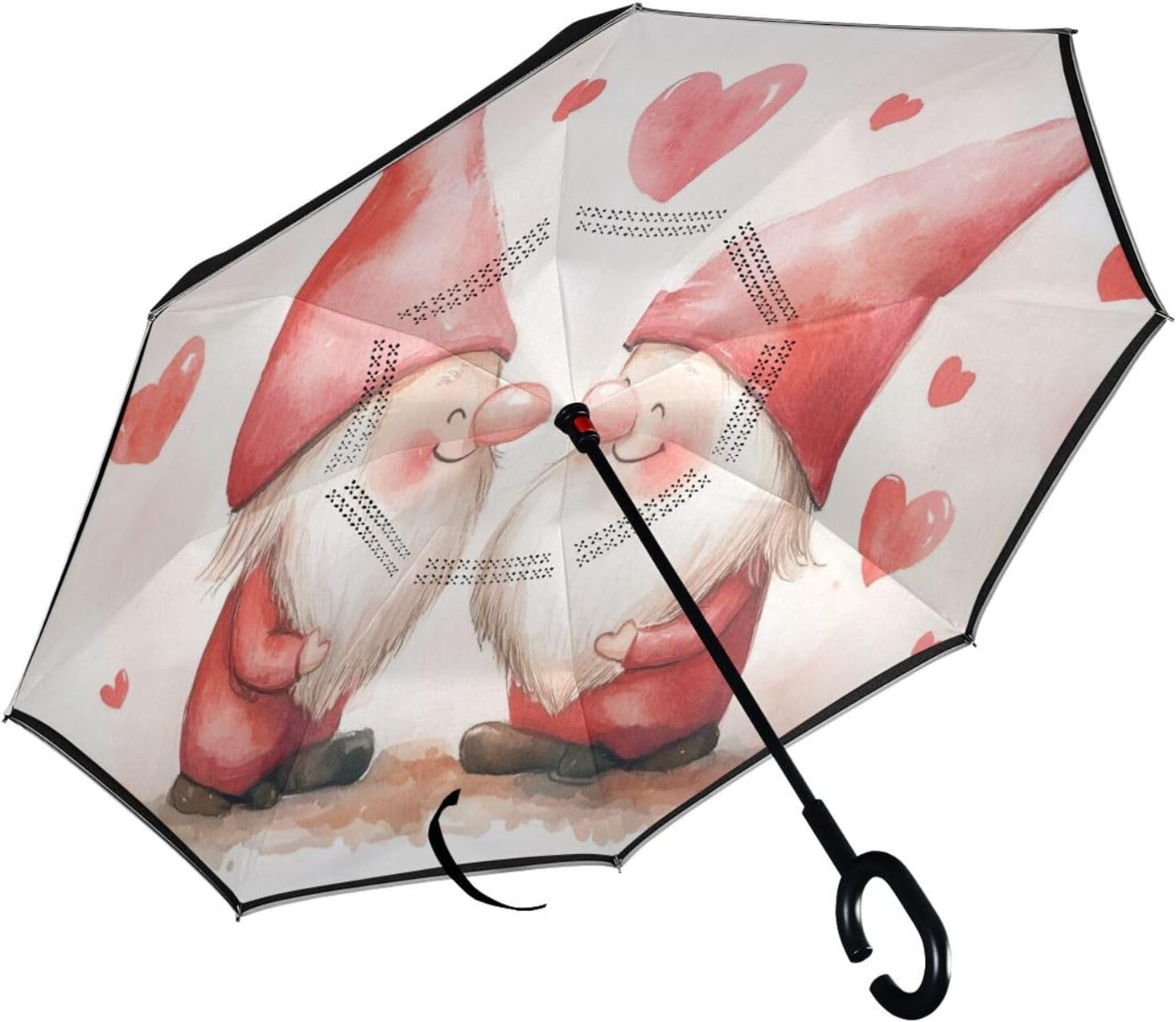 FLildon Oversize Valentine's Day Gnomes Umbrella