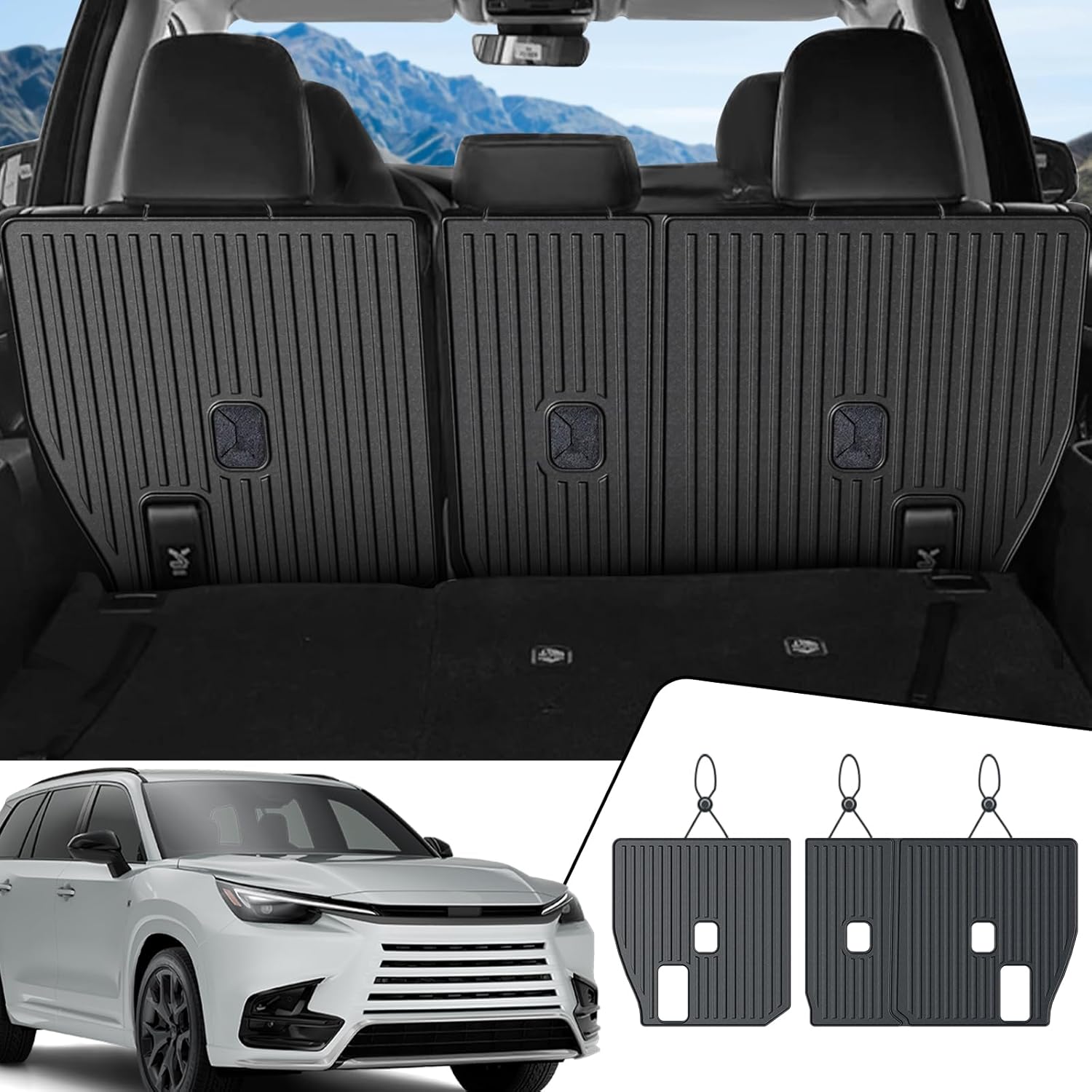 Kick Mats for Lexus TX 2024 2025 - All Weather Backrest Protectors