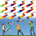 Throw and Catch Balls with Rainbow Tail 12 Pack - Fun Family Play