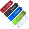 128GB USB Flash Drives 5 Pack - Color-Coded 128GB Thumb Drives