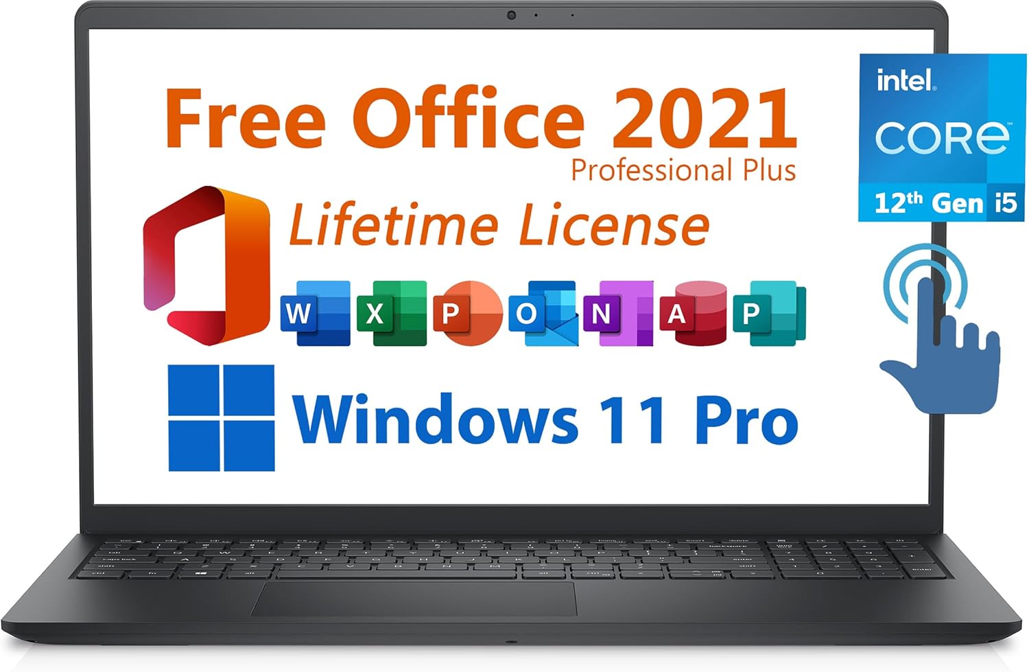 Dell Inspiron 15 Business Laptop: Free Microsoft Office 2021, Intel i5 10-Core, 32GB RAM