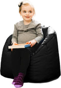 Big Joe Milano Kid's Smartmax Black Beanbag Chair for Comfort