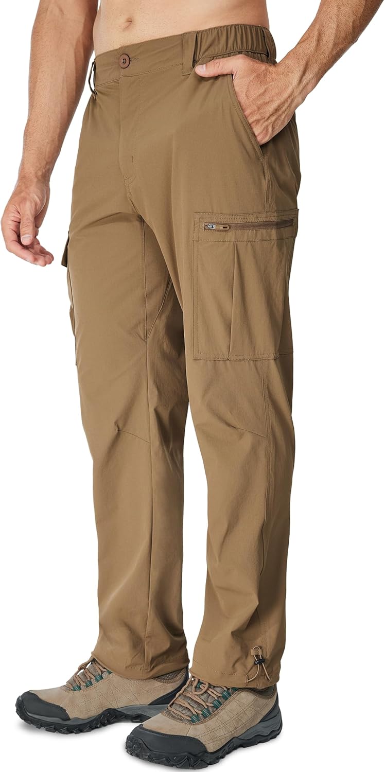 Men's Quick Dry Cargo Pants - Lightweight & Water Resistant