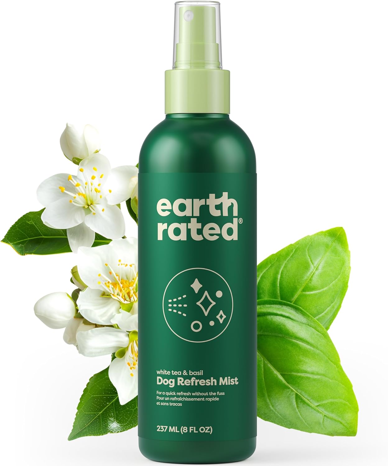 Earth Rated Dog Deodorizing Spray, White Tea & Basil Scent