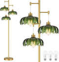 Gold Floor Lamp for Living Room Bedroom - 3-Light Mid Century Stand