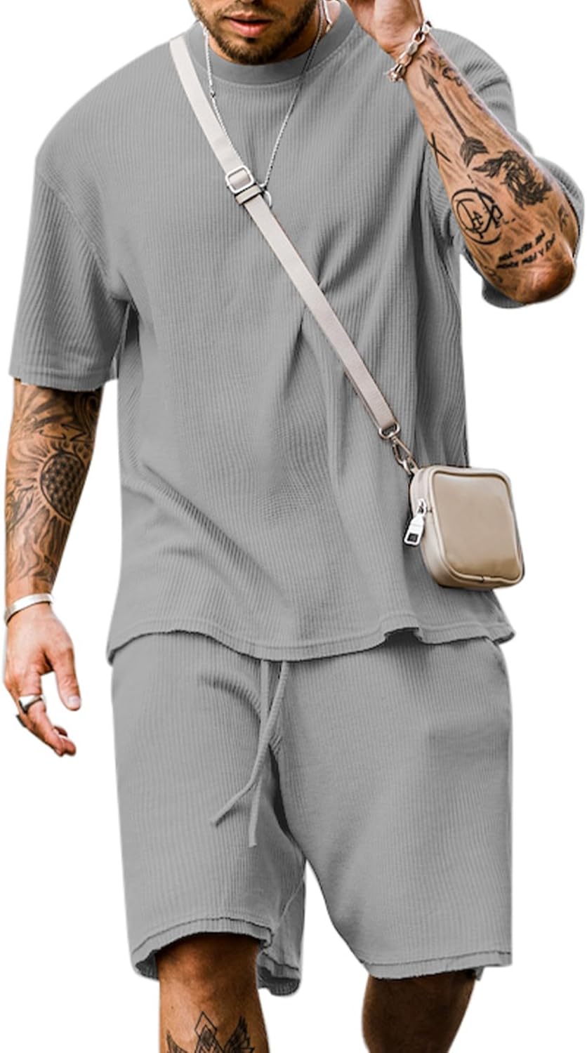 Babioboa Men's Short Sleeve Tracksuit for Casual Summer Days