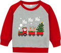 Toddler Christmas Sweatshirt Raglan Long Sleeve Kids Santa Sweater