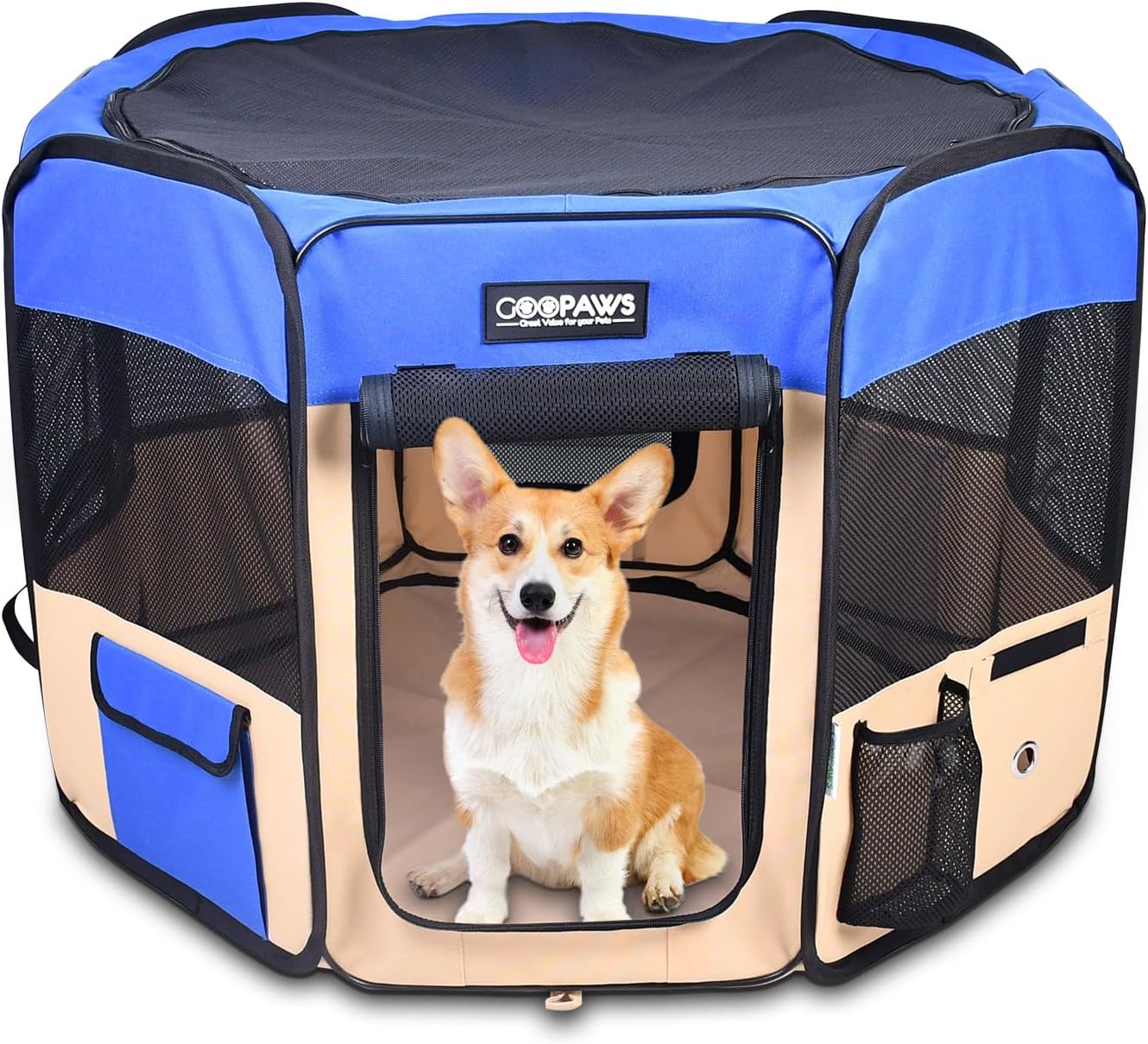 Portable Soft Dog Exercise Pen for Indoor and Outdoor Use