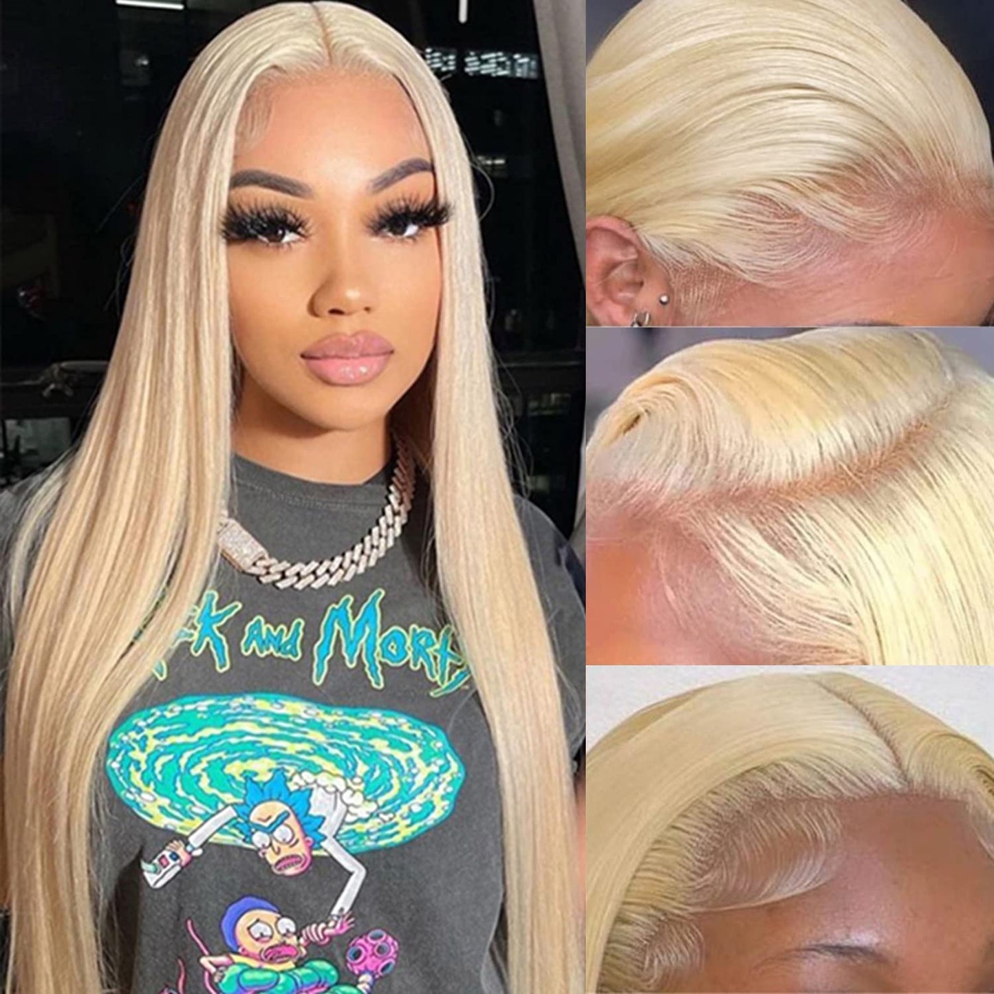 613 Lace Front Wig Human Hair 13x4 HD Transparent Straight